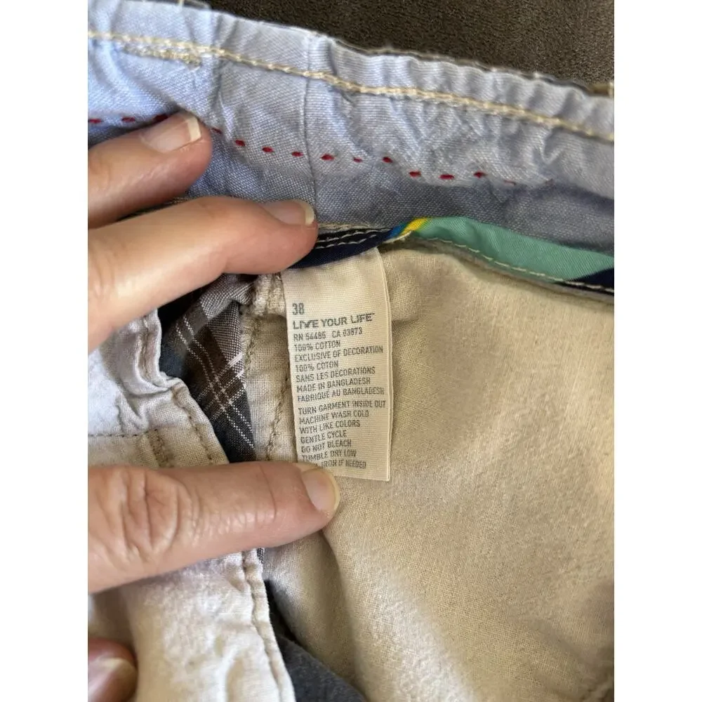 y2k american eagle Plaid shorts Mens 38 Preppy Skater Retro Chino grunge preppy